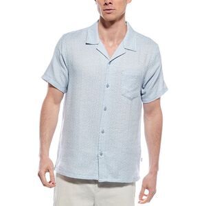 Endless Summer Mens  Jacquard Button-Down Shirt, Blue